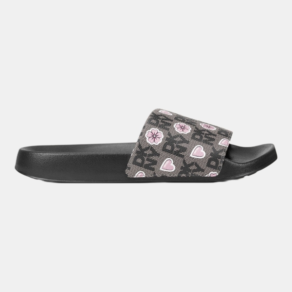 DKNY ZELLA SLIDE SANDAL - Black