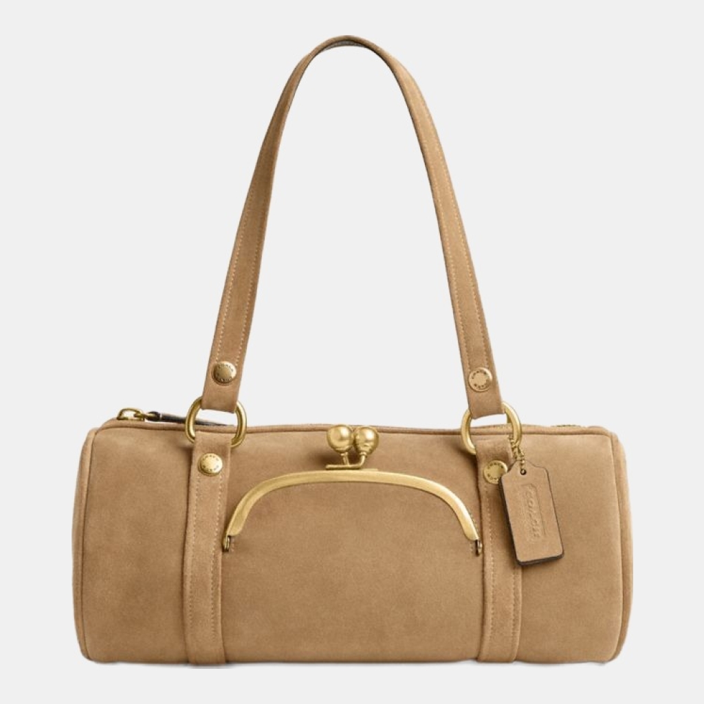 Coach Kisslock Barrel Bag - Brass/Soul