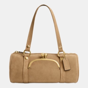 Coach Kisslock Barrel Bag - Brass/Soul