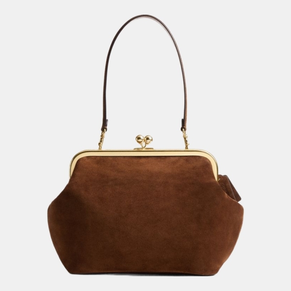 Coach Kisslock Frame Bag 27 - Brass/Warm Brown