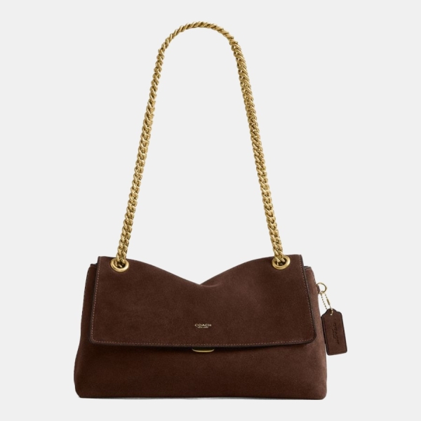 Coach Chelsea Shoulder Bag 30 With Chain - Brass/Dark Chocolate