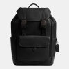 Coach League Flap Backpack - Black