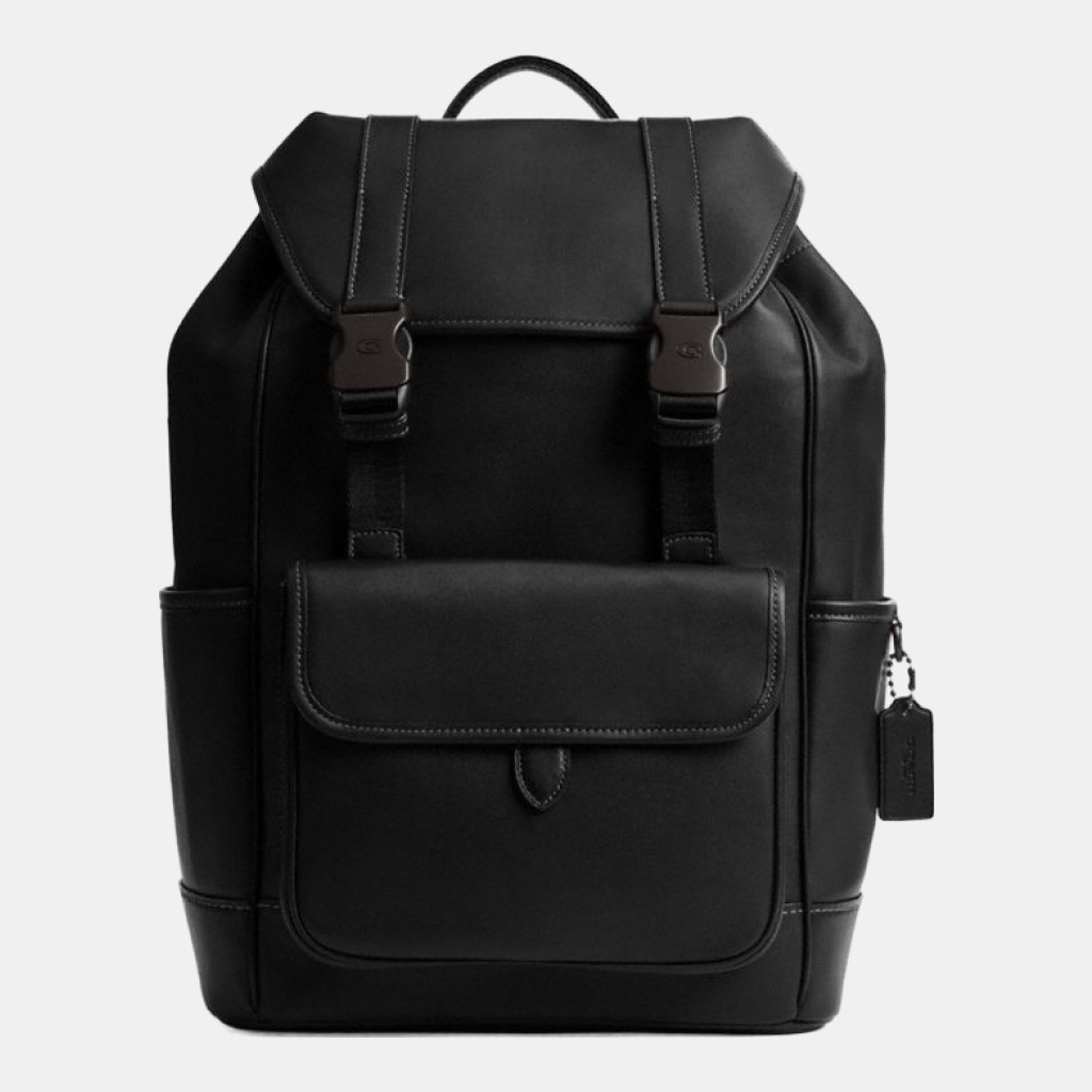 Coach League Flap Backpack - Black