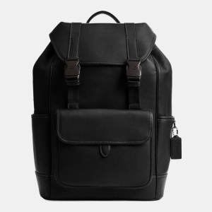 Coach League Flap Backpack - Black