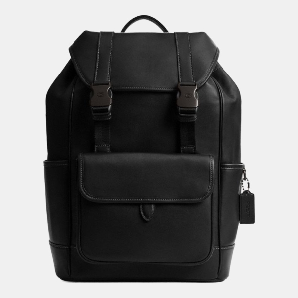 Coach League Flap Backpack - Black