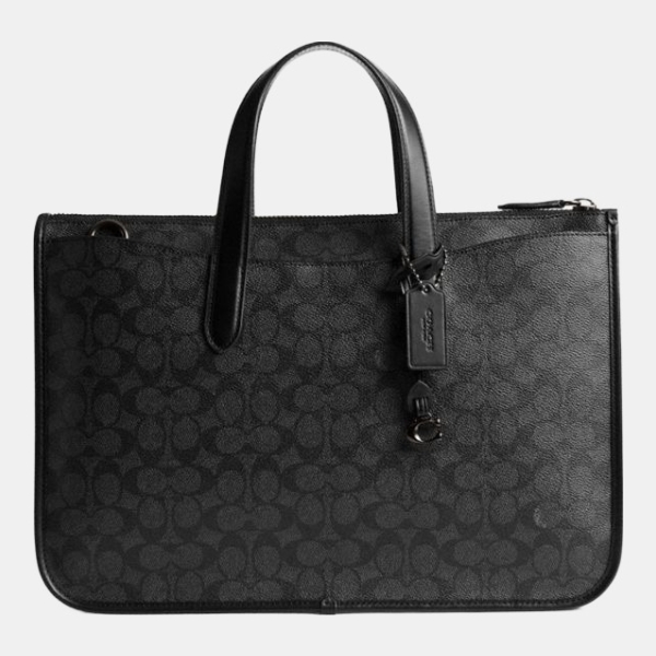 Coach Isaac Workbag In Signature Canvas - Charcoal Signature