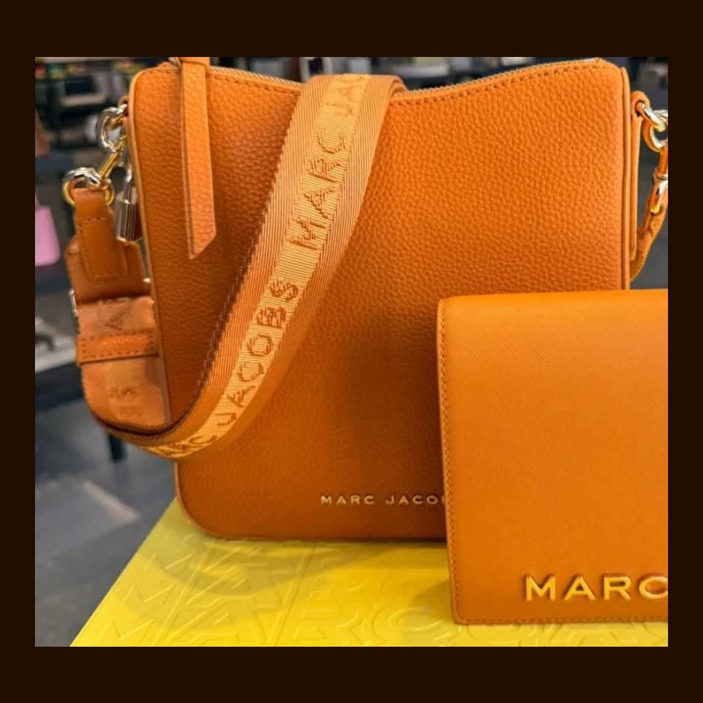 Marc Jacobs Crossbody Bag and Wallet Set - Orange