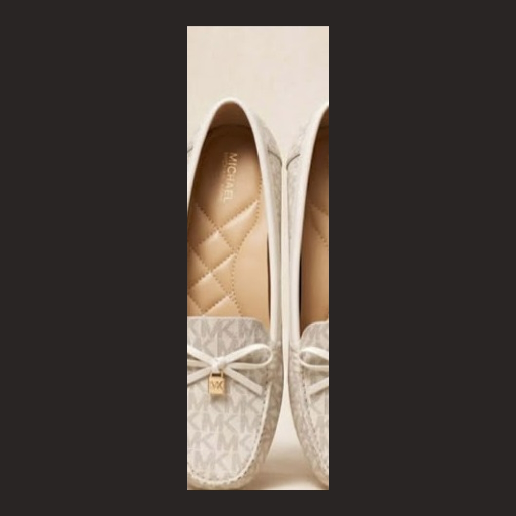 Michael Kors MK Monogram Loafers - Beige/Cream with MK Monogram