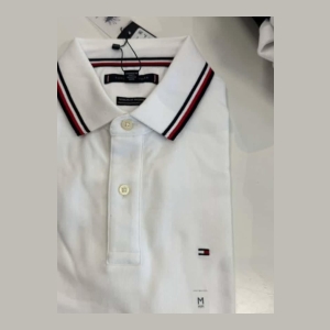 Tommy Hilfiger Short Sleeve Polo Shirt - White - Size 2XL