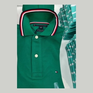 Tommy Hilfiger Short Sleeve Polo Shirt - Green - Size 2XL