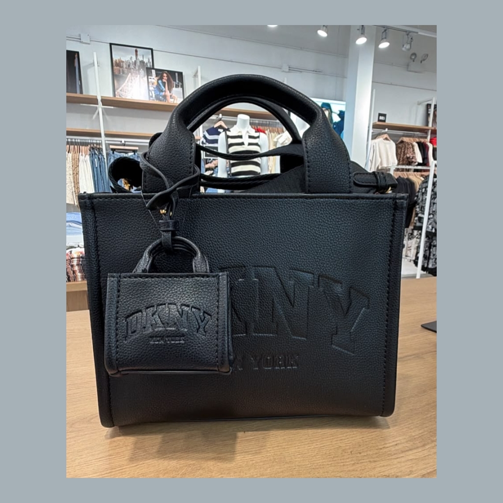 DKNY Small Tote Bag with Charm - Black