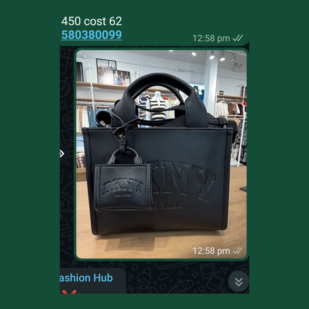 DKNY Tote Bag with Charm - Black