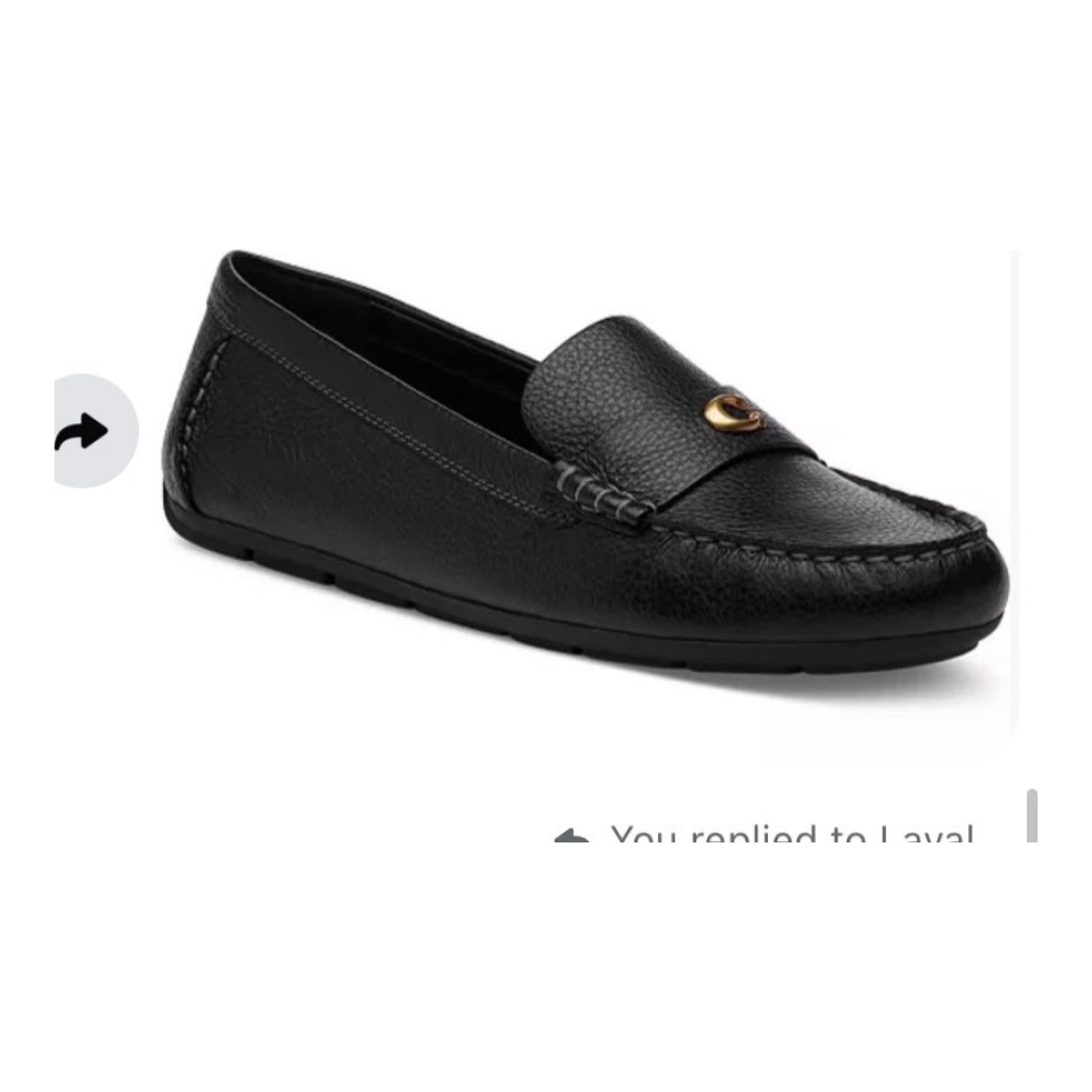 Coach loafer - Fashion Brand Leather Loafer - Black - Size 7.5