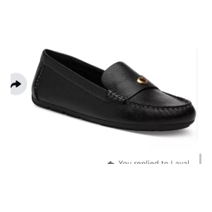 Coach loafer - Fashion Brand Leather Loafer - Black - Size 7.5