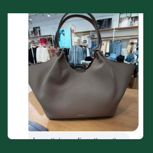 DKNY Gathered Tote Bag - Taupe