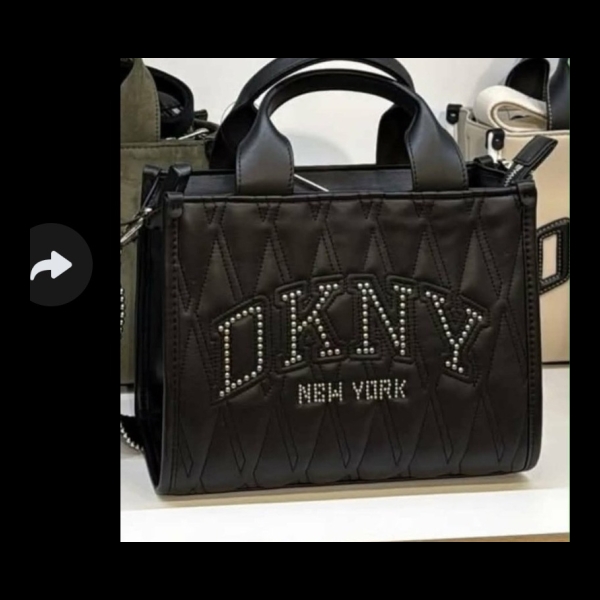 DKNY Quilted Studded Tote Bag - Black