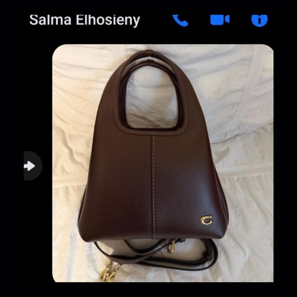 Coach Leather Handbag - Burgundy