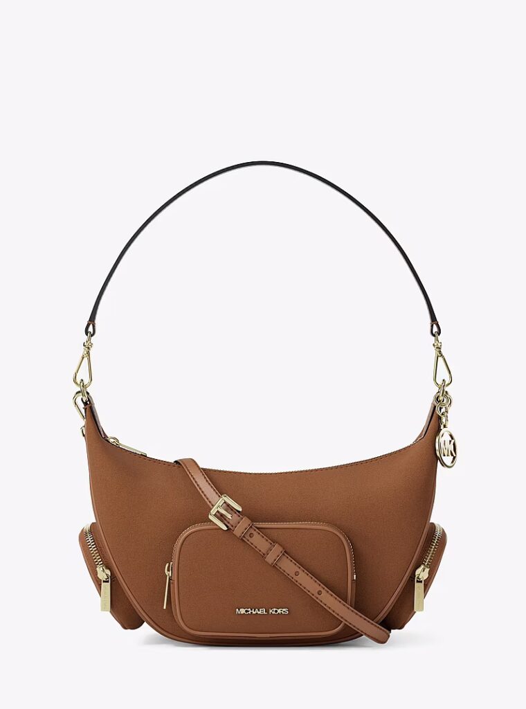 Michael Kors Crescent Shoulder Bag with Pockets - Camel