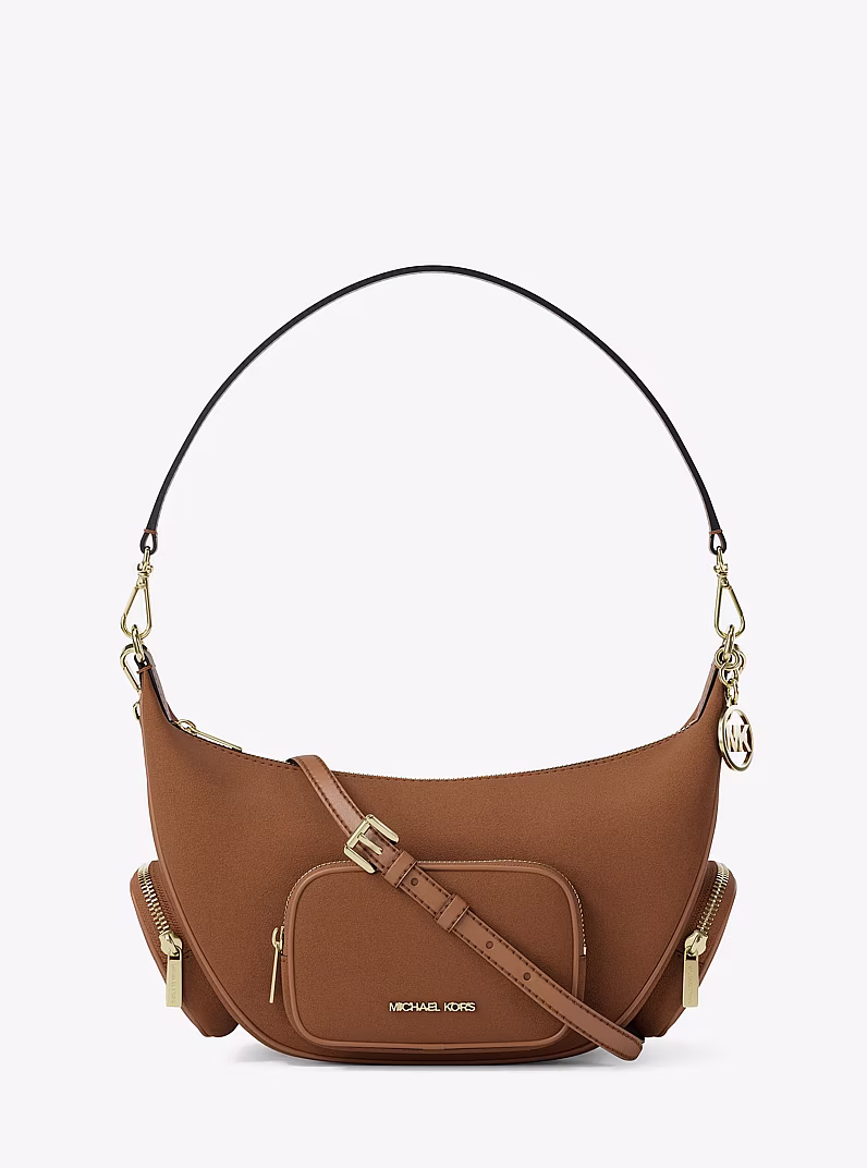 Michael Kors Crescent Shoulder Bag with Pockets - Camel