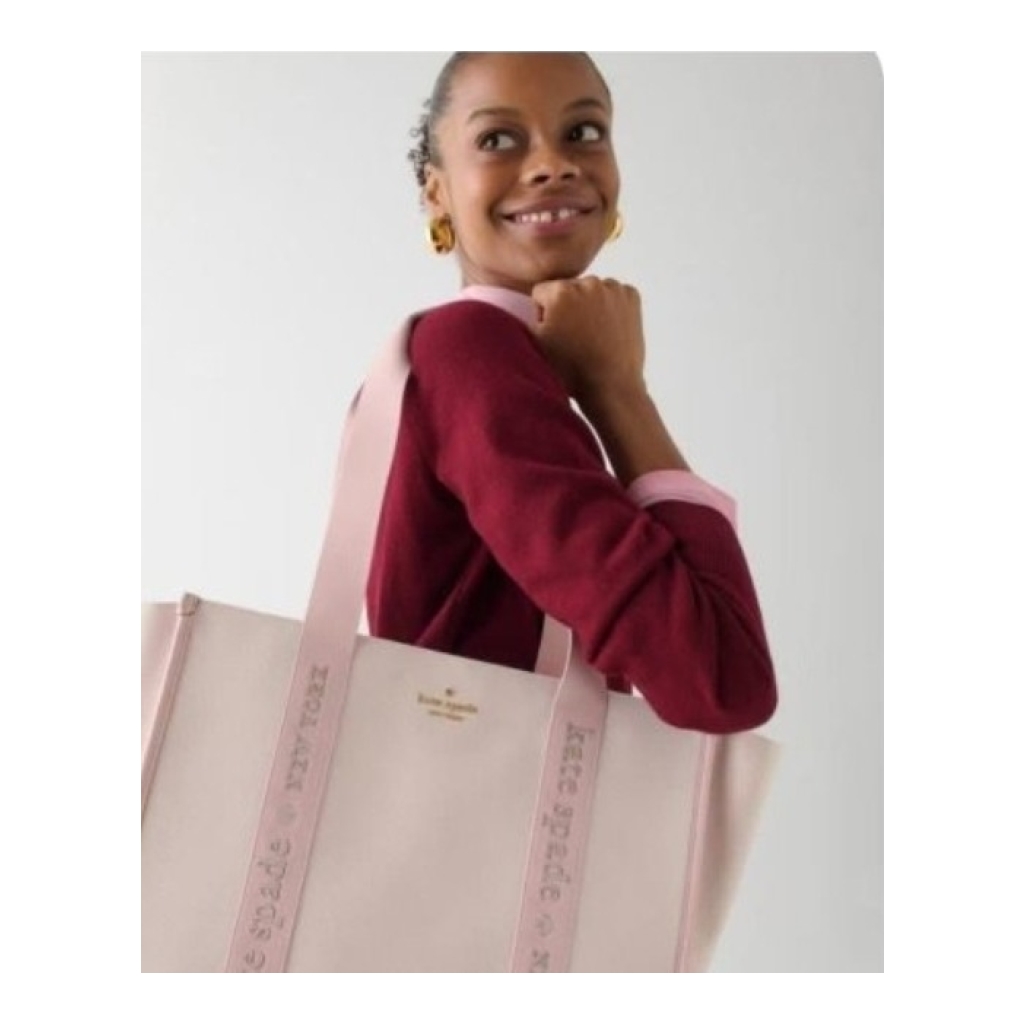 Kate Spade Kip Canvas Large Tote Bag - Pale Pink