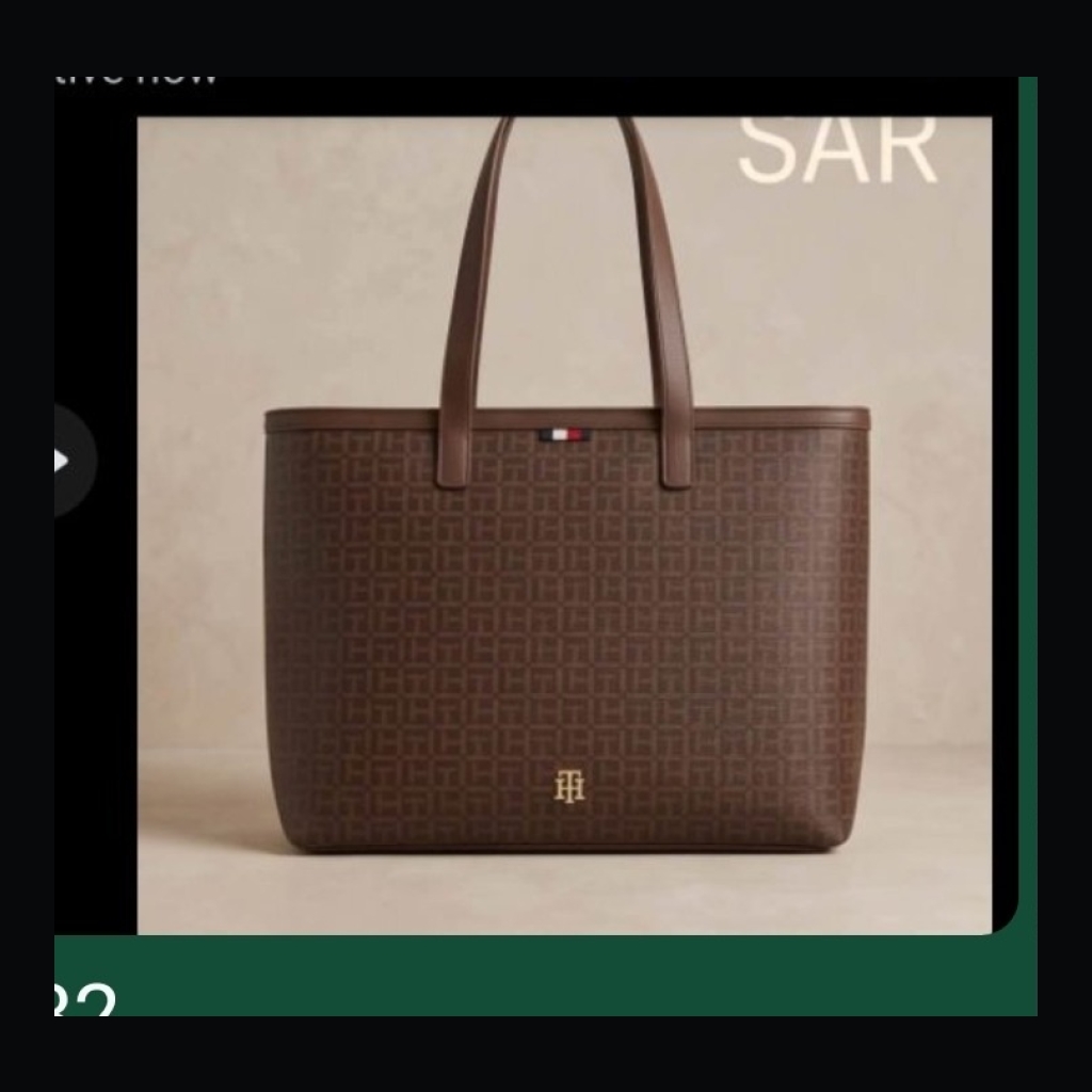 Tommy Hilfiger Monogram Tote Bag - Brown