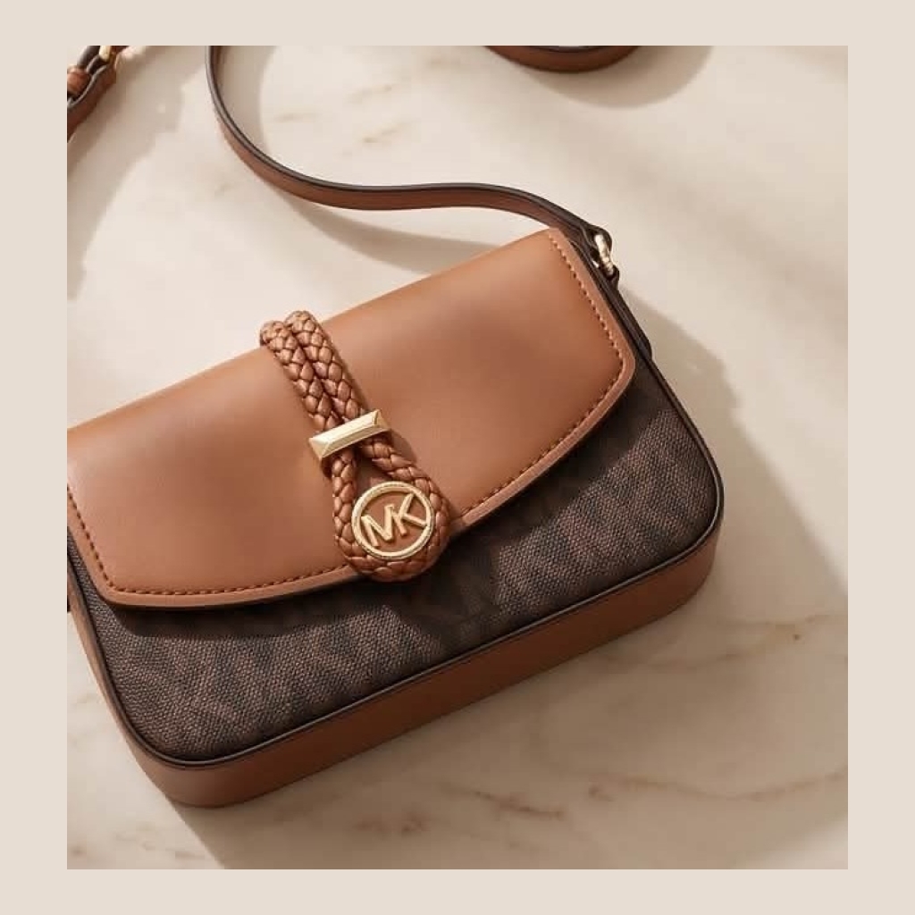 Michael Kors Shoulder Bag - Tan and Brown Monogram