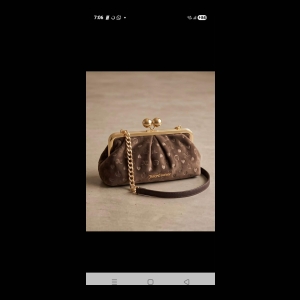 Juicy Couture Velvet Frame Clutch Bag - Dark Brown