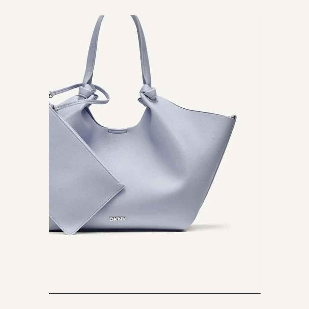 DKNY Tote Bag with Pouch - Light Blue - Size Large