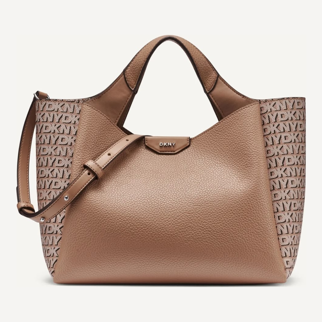 DKNY Monogram Tote Bag - Tan - Size Medium