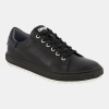 DKNY Men's Smooth Leather Sawtooth Sole Sneakers - Black