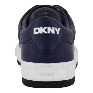 DKNY Men's Smooth Leather Sawtooth Sole Sneakers - Navy - Image 4