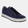 DKNY Men's Smooth Leather Sawtooth Sole Sneakers - Navy