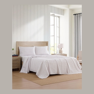 Tommy Hilfiger Printed 200-Thread Count Cotton Percale 3-Pc. Sheet Set, Twin - Atlantic Anchors - Image 3