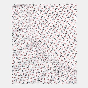 Tommy Hilfiger Printed 200-Thread Count Cotton Percale 3-Pc. Sheet Set, Twin - Atlantic Anchors - Image 6
