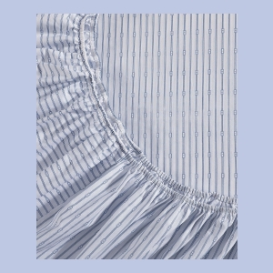 Tommy Hilfiger Printed 200-Thread Count Cotton Percale 3-Pc. Sheet Set, Twin - Monogram Pastel Blue - Image 6