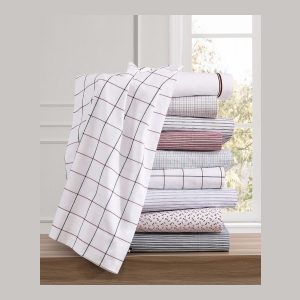 Tommy Hilfiger Printed 200-Thread Count Cotton Percale 3-Pc. Sheet Set, Twin - Monogram Pastel Blue - Image 8