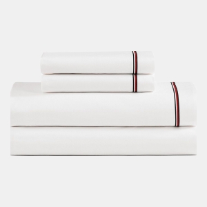 Tommy Hilfiger Printed 200-Thread Count Cotton Percale 3-Pc. Sheet Set, Twin - Global Stripe
