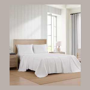 Tommy Hilfiger Printed 200-Thread Count Cotton Percale 3-Pc. Sheet Set, Twin - Global Stripe - Image 3