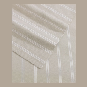 Tommy Hilfiger Printed 200-Thread Count Cotton Percale 3-Pc. Sheet Set, Twin - Effortless Stripe Beige - Image 4