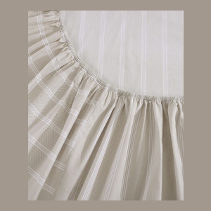 Tommy Hilfiger Printed 200-Thread Count Cotton Percale 3-Pc. Sheet Set, Twin - Effortless Stripe Beige - Image 6