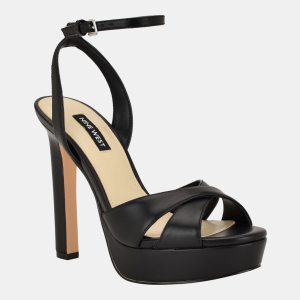 Women's Wilda Criss-Cross High Stiletto Platform Sandals - Black