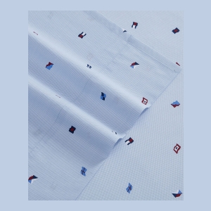 Tommy Hilfiger Printed 200-Thread Count Cotton Percale 3-Pc. Sheet Set, Twin - Nautical Flag Blue - Image 6