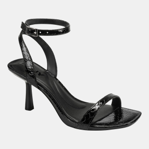 DKNY Women's Noland Ankle Strap Dress Sandals - Black Embossed Patent