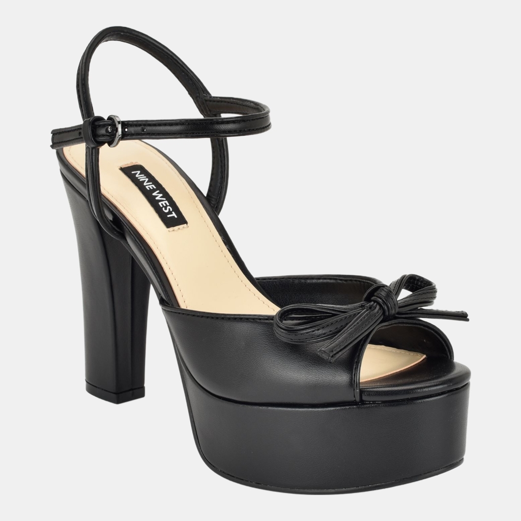Women's Nessle High Tapered Heel Platform Sandals - Black