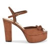 Women's Nessle High Tapered Heel Platform Sandals - Brown - Image 3