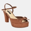 Women's Nessle High Tapered Heel Platform Sandals - Brown