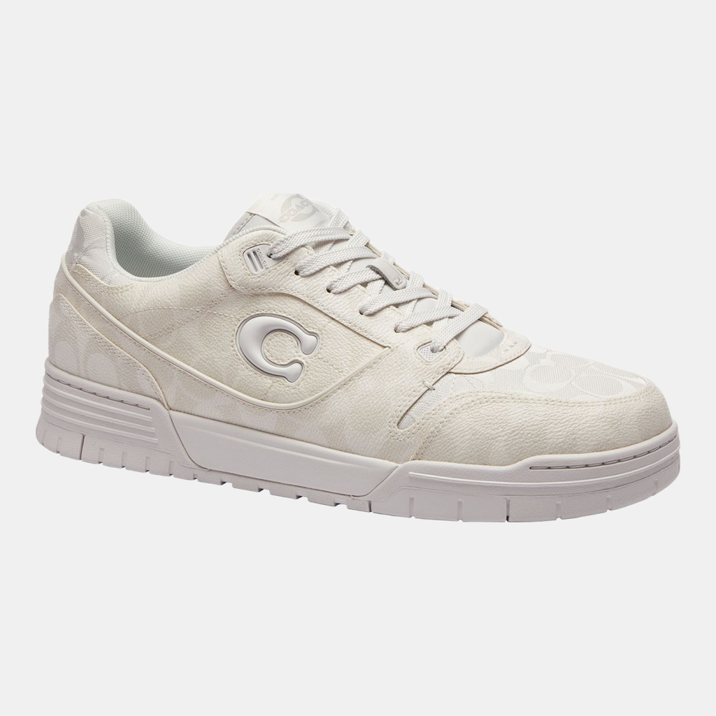 Coach Men's Signature Coated Soho Lace-Up Shoes - White