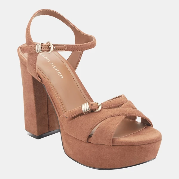Women's Dollup Multi Strap Platform Sandals - Smooth Cognac
