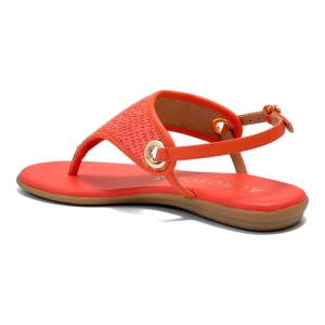 Women's Conclusion Round Toe Sandals - Orange Raffia - Image 7