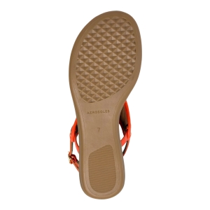 Women's Conclusion Round Toe Sandals - Orange Raffia - Image 6